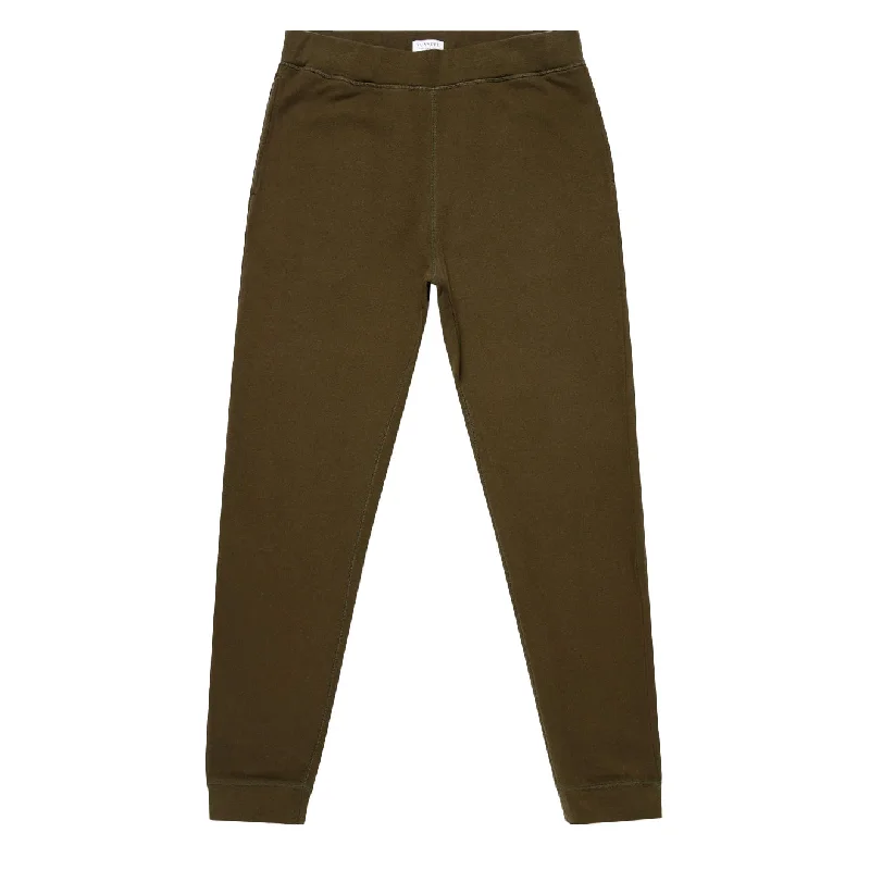 Sunspel Loopback Track Pant Dark Moss