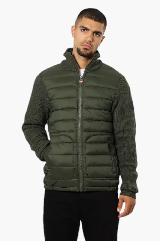 Canada Weather Gear Sweater Knit Polyfill Lightweight Jacket - Olive