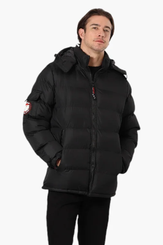 Canada Weather Gear Zip Pocket Bubble Bomber Jacket - Black