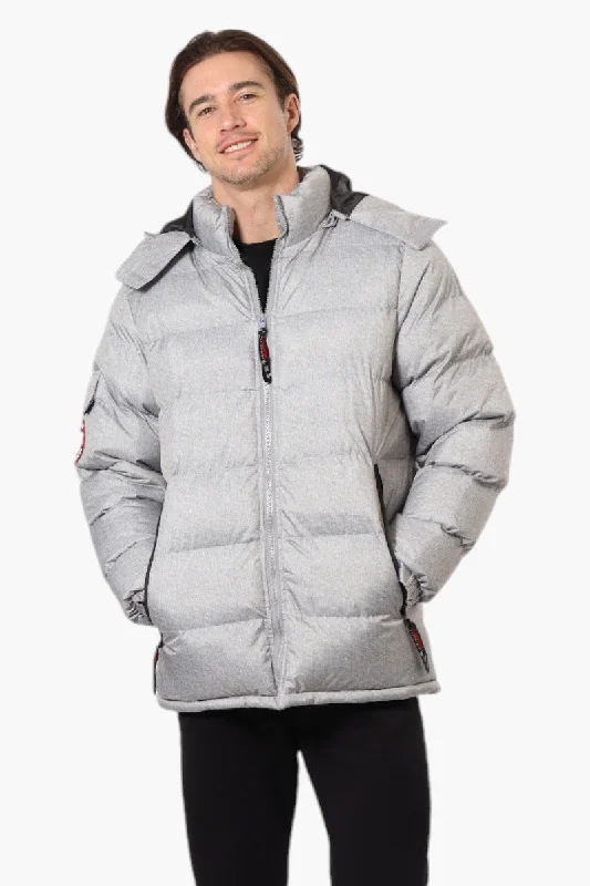 Canada Weather Gear Zip Pocket Bubble Bomber Jacket - Grey