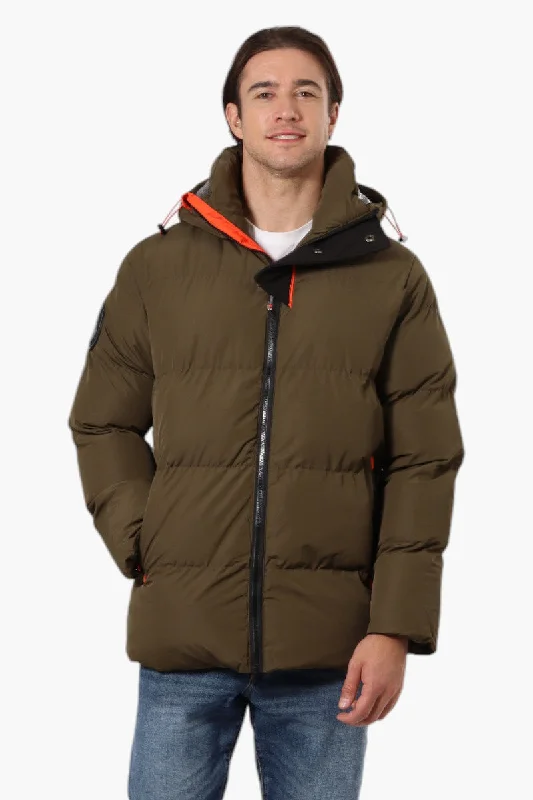 Canada Weather Gear Contrast Trim Bubble Bomber Jacket - Olive