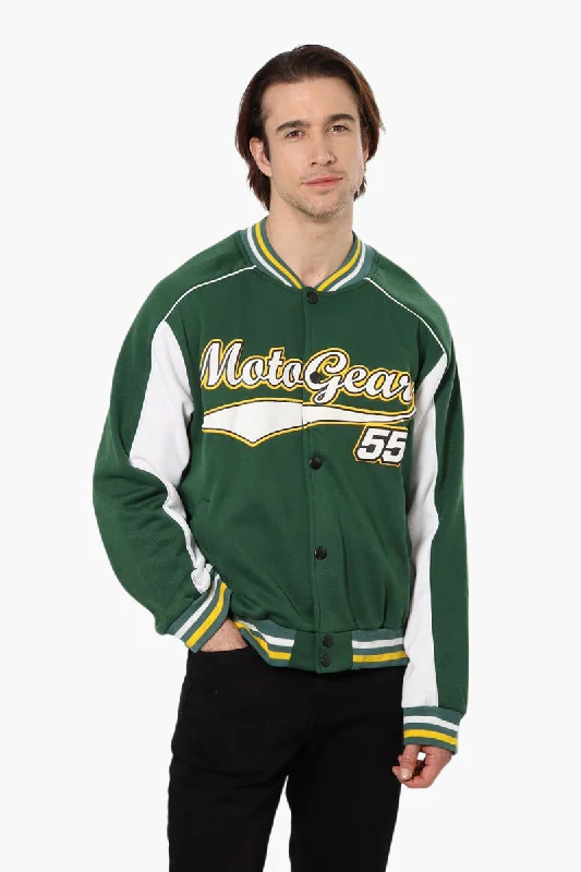 Moto Gear Fleece Varsity Lightweight Jacket - Green