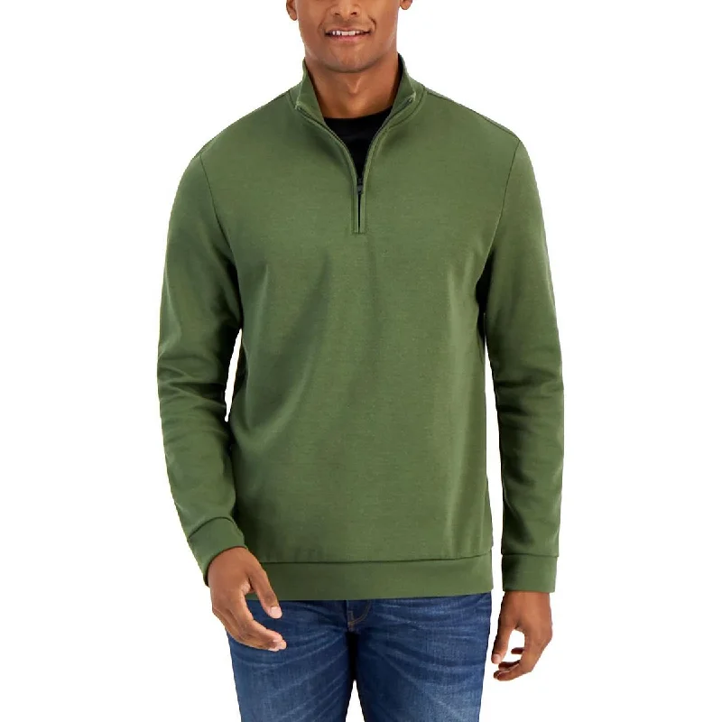 Alfani Mens Quarter-Zip Long Sleeves Pullover Sweater