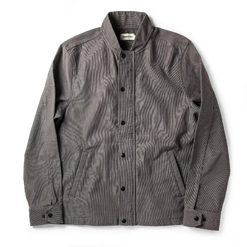 The Bomber Jacket in Charcoal Jungle Cloth