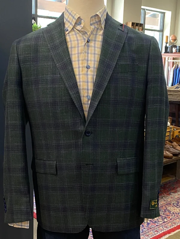 Brookwood - Green/Navy Plaid Sport Coat