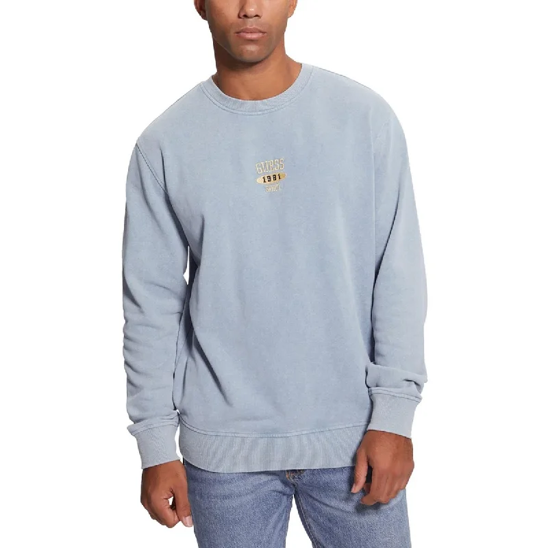 Guess Mens Logo Long Sleeve Crewneck Sweater