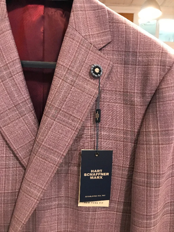 Hart Schaffner Marx Violet Plaid Sport Coat