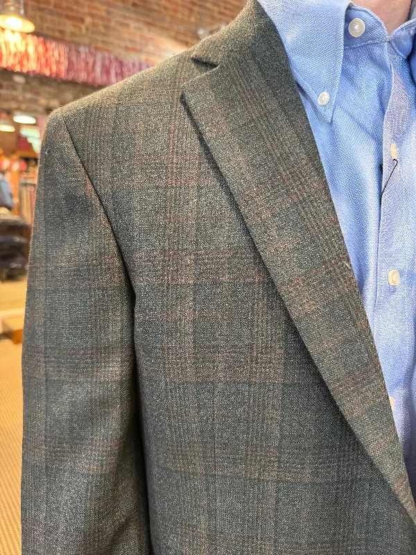 Jack Victor Olive Plaid Sport Coat