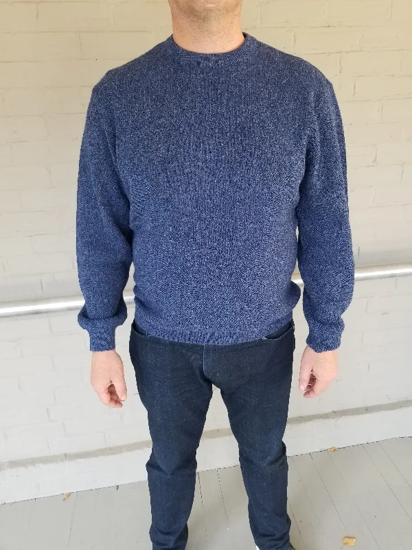 Jonathan MacIntosh Crew Neck Alpaca Sweater PS277 Indigo