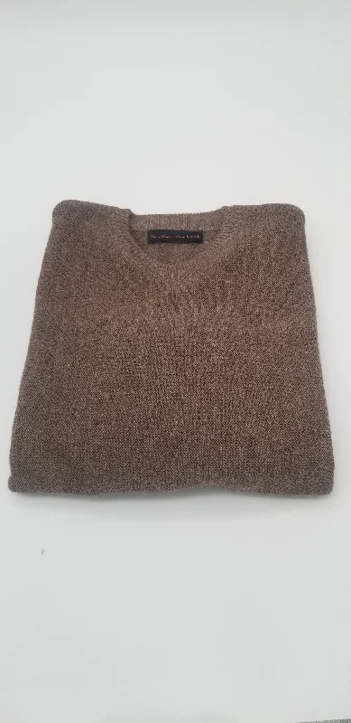 Jonathan MacIntosh Crew Neck Alpaca Sweater PS277 Mocha