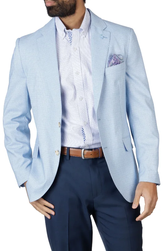 Light Blue Shadowplaid Sport Coat