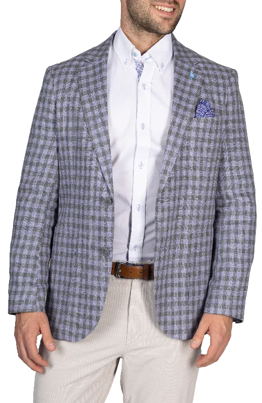 Lilac & Grey Textured Houndstooth Sport Coat