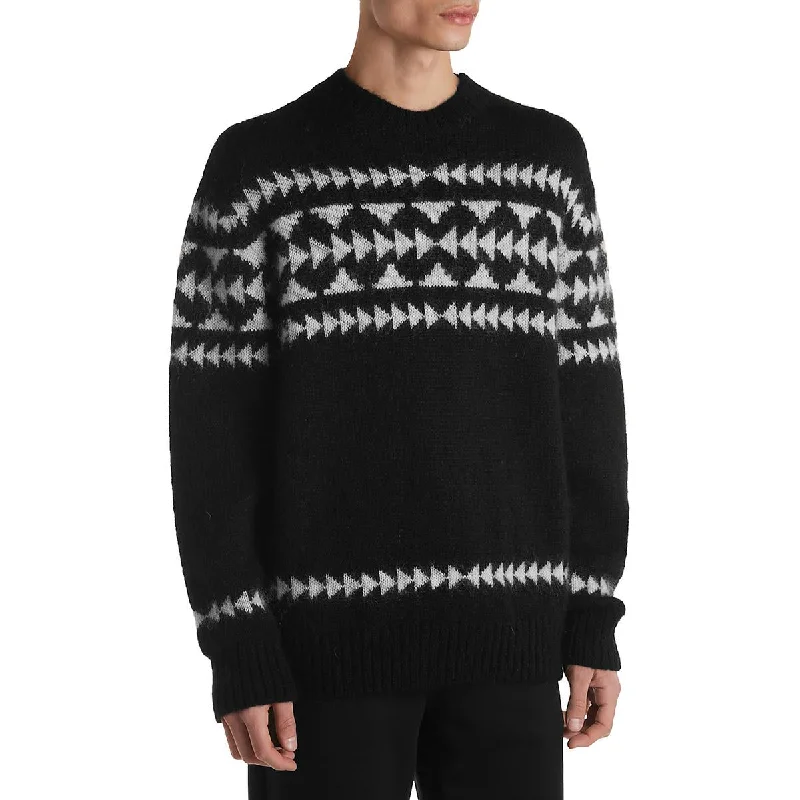 Moncler Mens Wool Blend Warm Crewneck Sweater