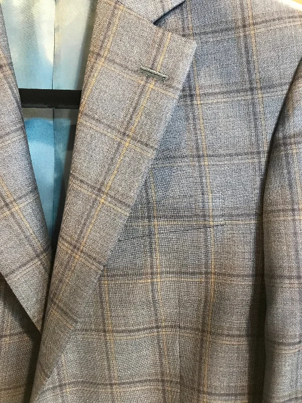 Peter Millar Blue/Tan Windowpane Sport Coat