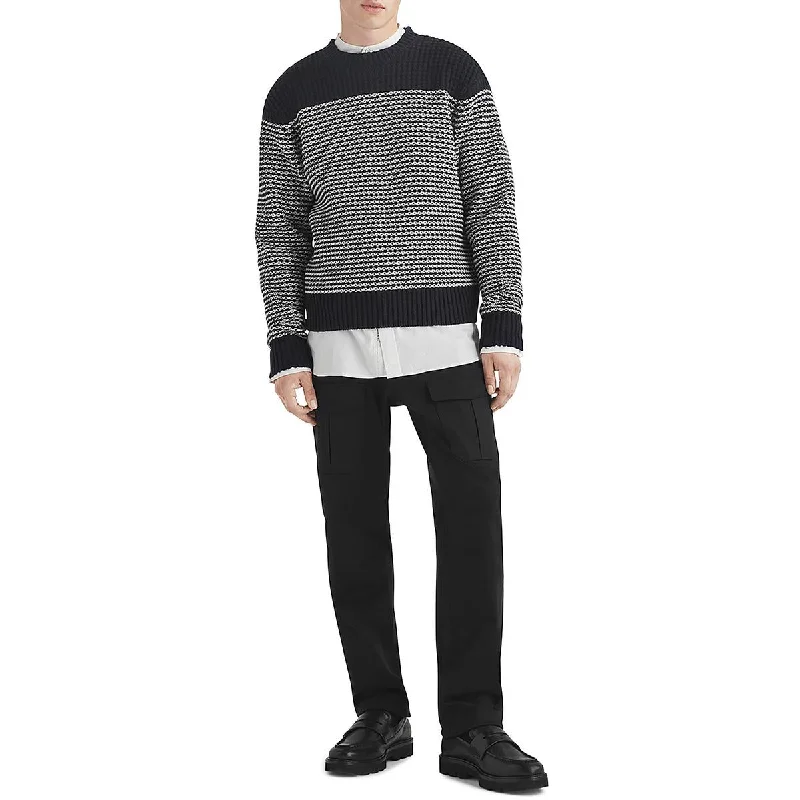 Rag & Bone Mens Wool Striped Crewneck Sweater