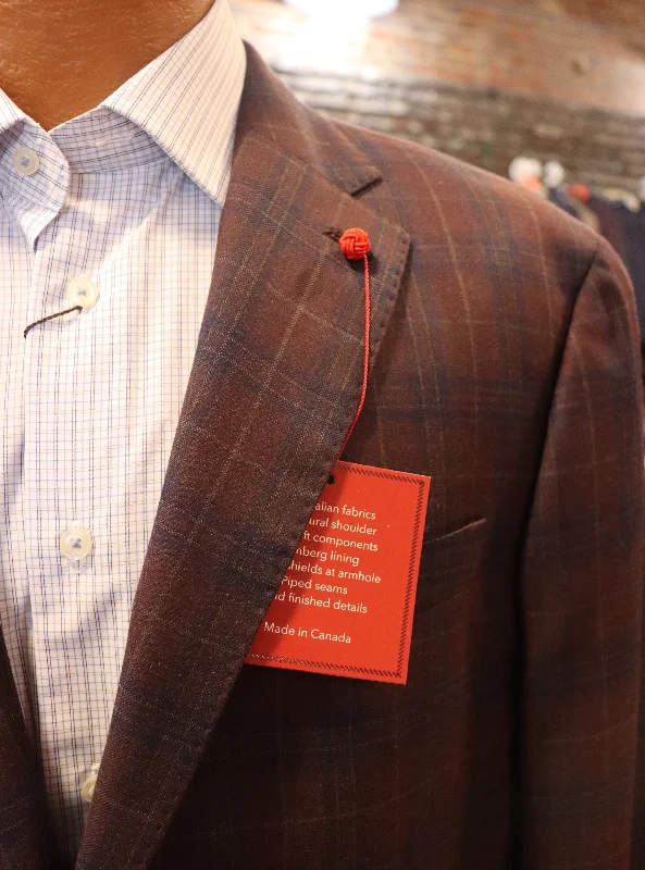 TailoRed Sport Coat Burgundy/Navy Plaid