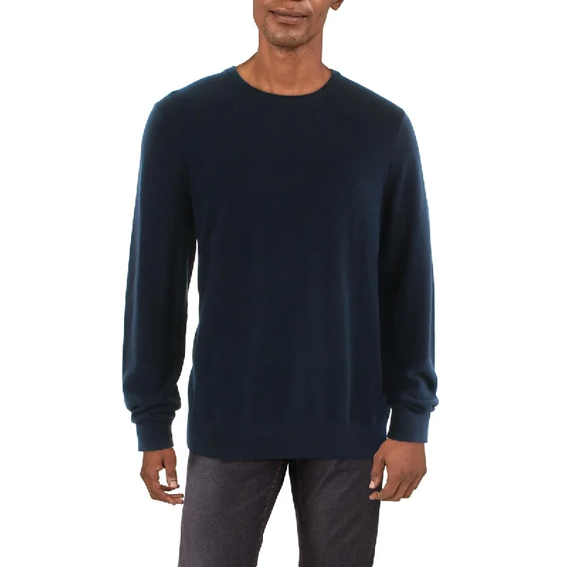 Ted Baker Mens Wool Ribbed Trim Crewneck Sweater