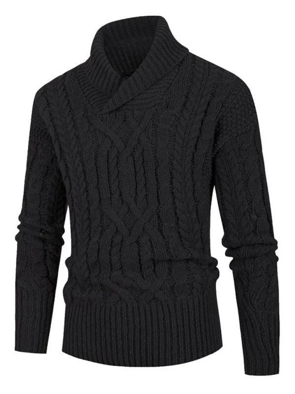 Twist V-Neck Men Pullover Sweater