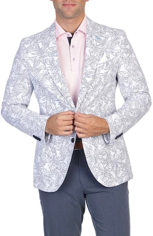 Floral Striped Unlined Sport Coat